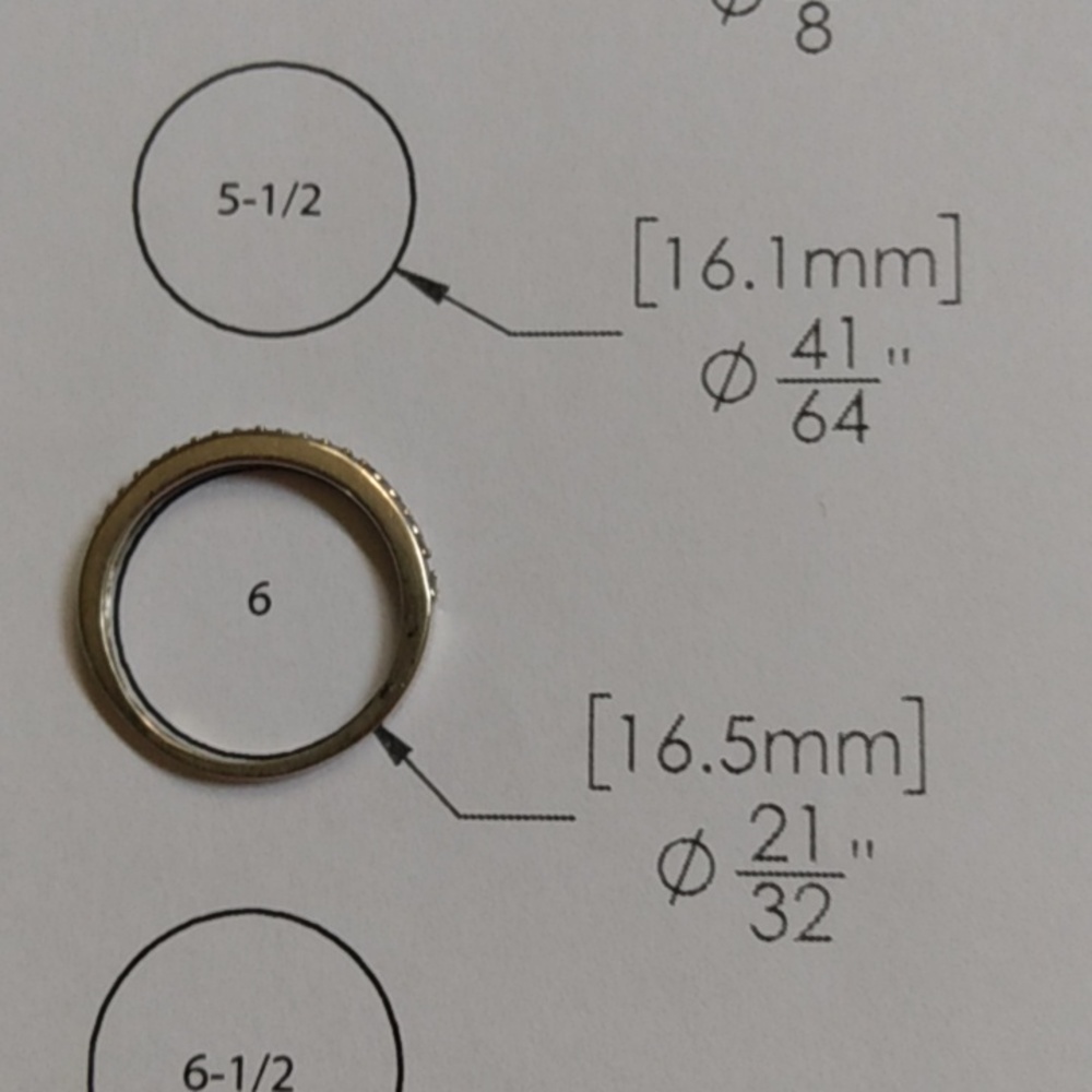 10k white gold Stones ring - Picture 2 of 3